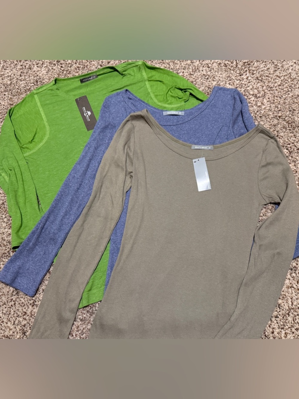 Nally & Millie Long Sleeve Tees Bundle of Three Womens M